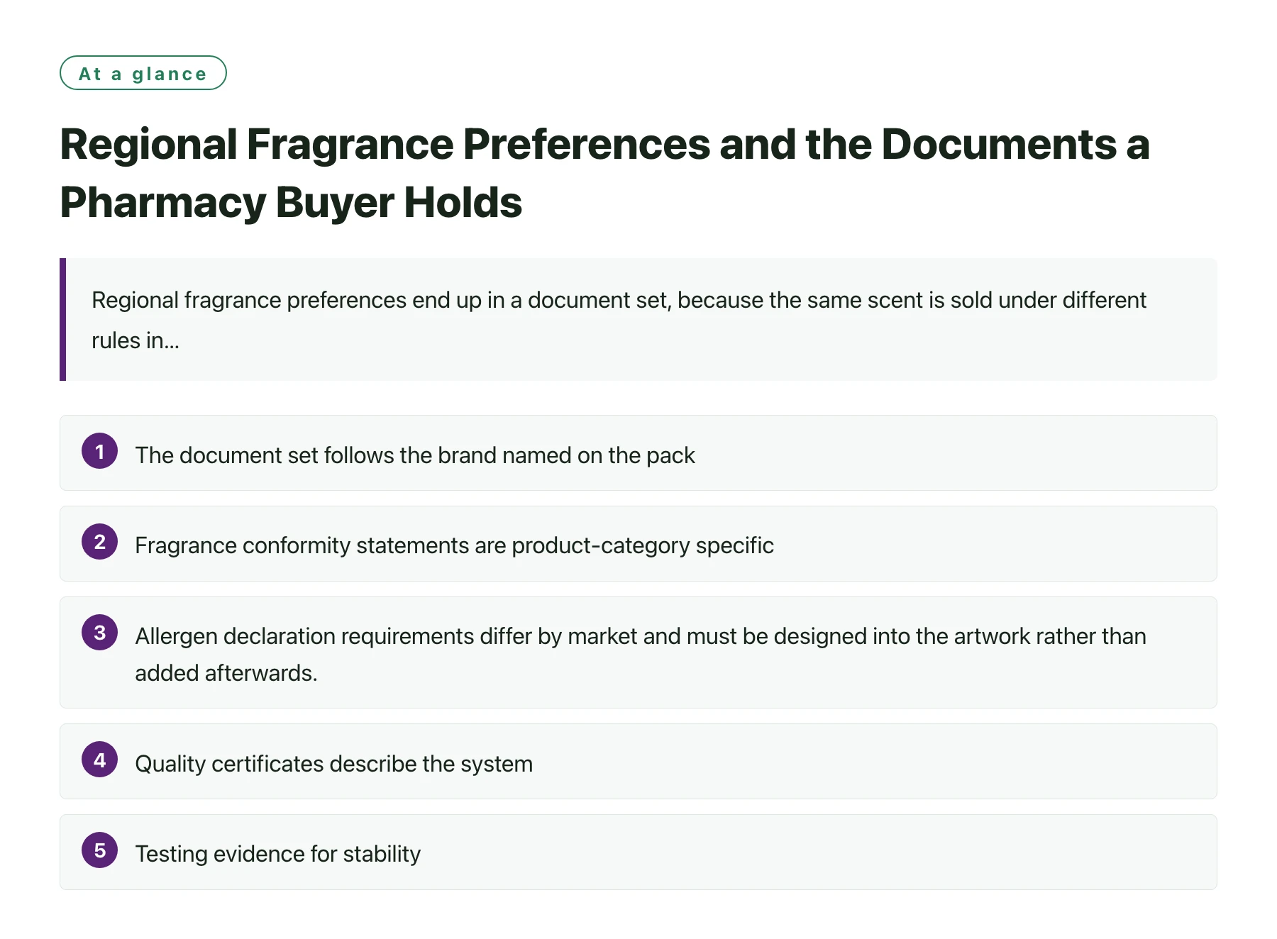 Regional Fragrance Preferences and the Documents a Pharmacy Buyer Holds——全文要点速览